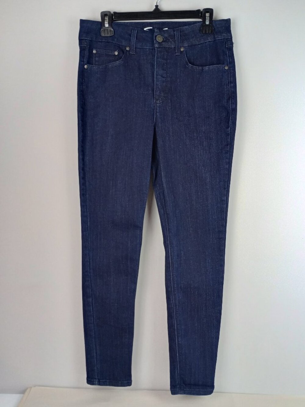 NWOT Seven 7 Womens 10 Dark Blue Denim Tummyless High Rise Skinny Jeans